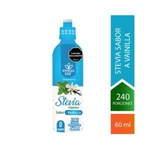 Estevia liquida cero calorías, endulzante cero calorías, Stevia pura, estevia sabor a vainilla