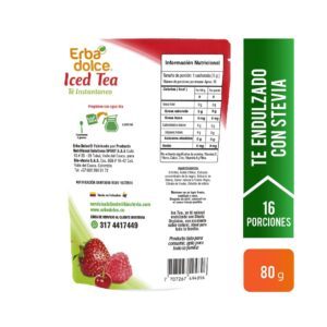 Té en polvo Instantáneo endulzando con Stevia. Sabor a Frutos Rojos