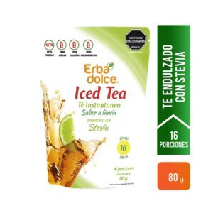 Té en polvo Instantáneo endulzando con Stevia. Sabor a limón