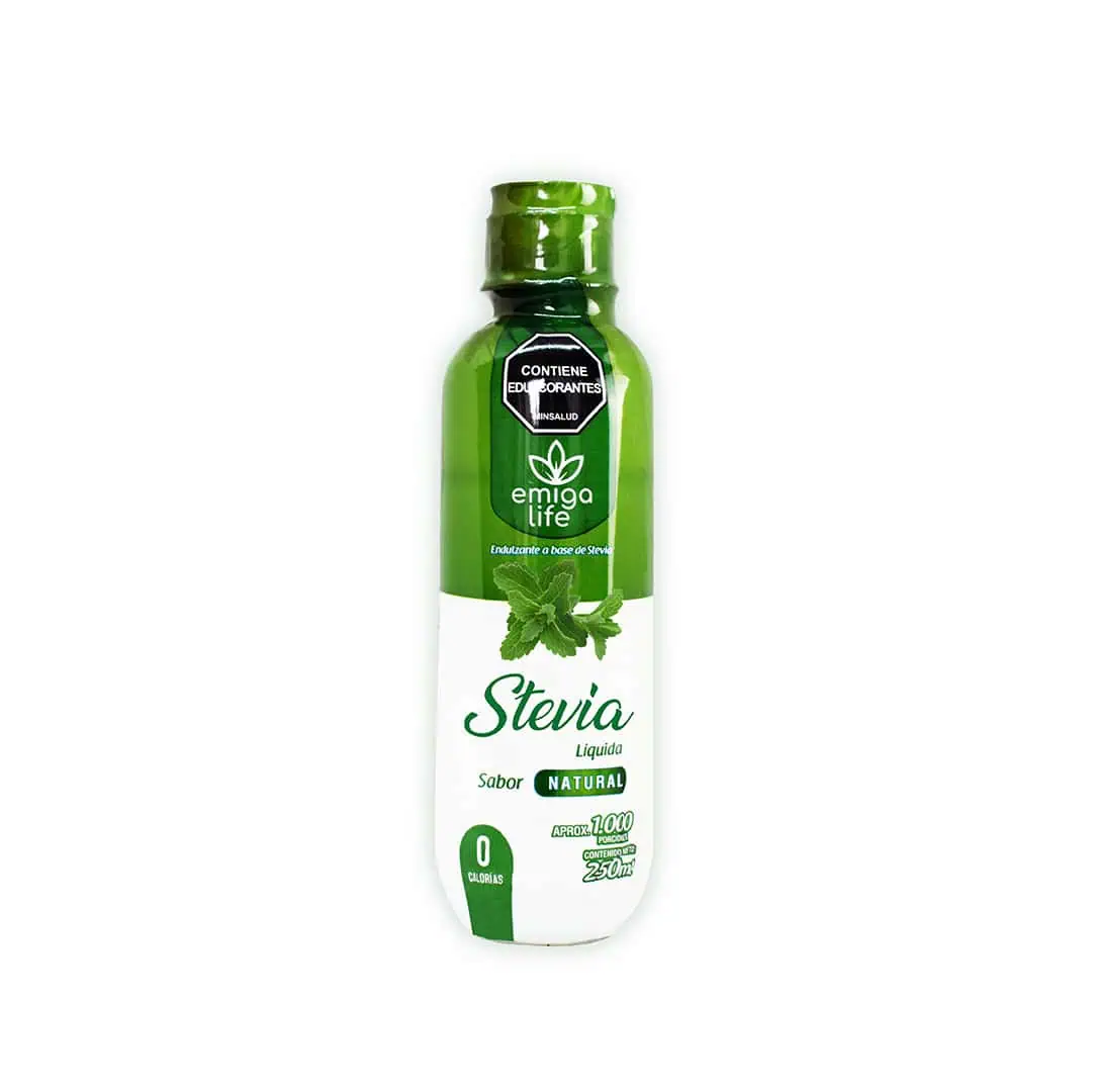 Stevia Líquida Natural Pura Caja X 12 Und X 250 ml Emigalife 2 Stevia Líquida Natural Pura Caja X 12 Und X 250 ml Emigalife - Imagen 2