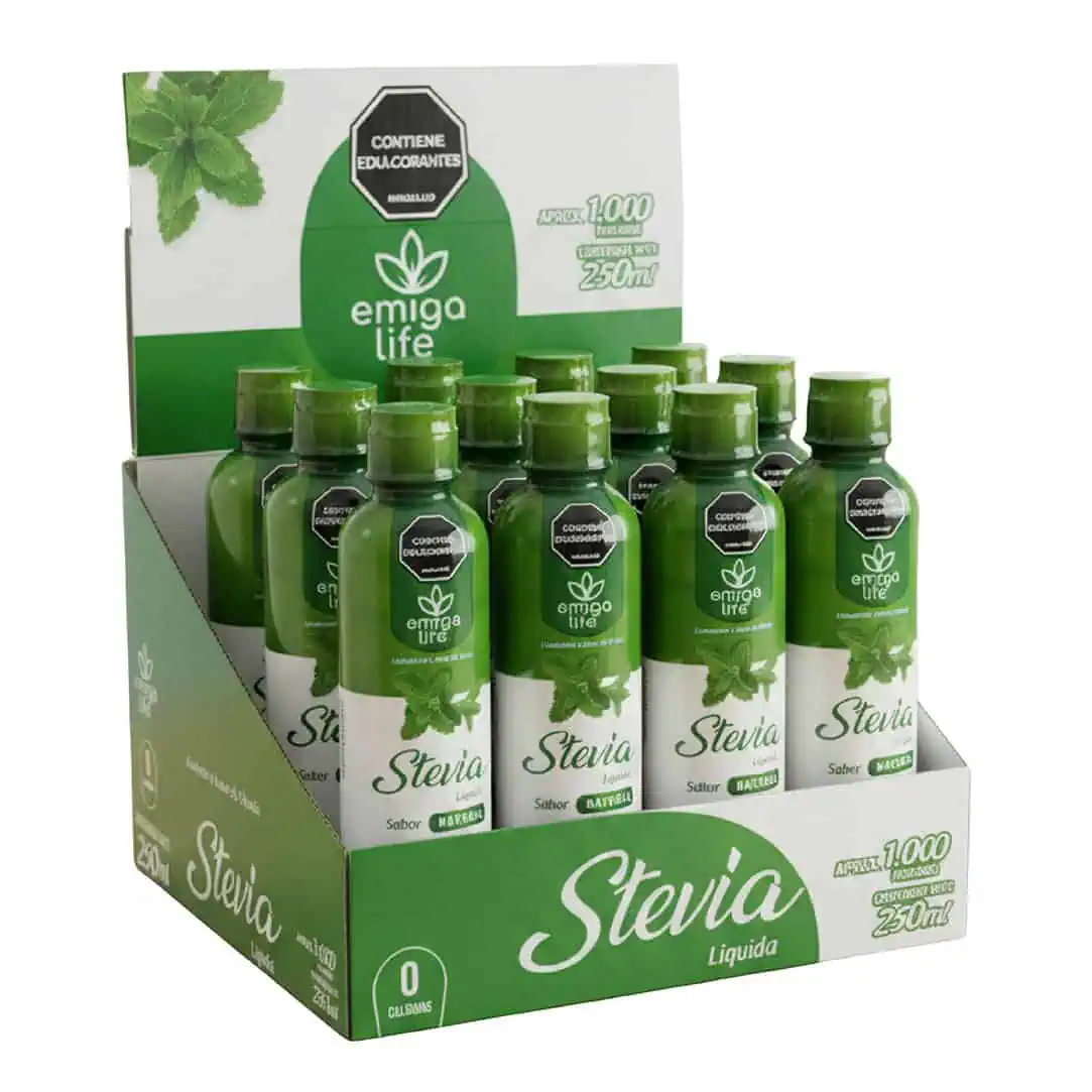 Stevia Líquida Natural Pura Caja X 12 Und X 250 ml Emigalife 1 Stevia Líquida Natural Pura Caja X 12 Und X 250 ml Emigalife