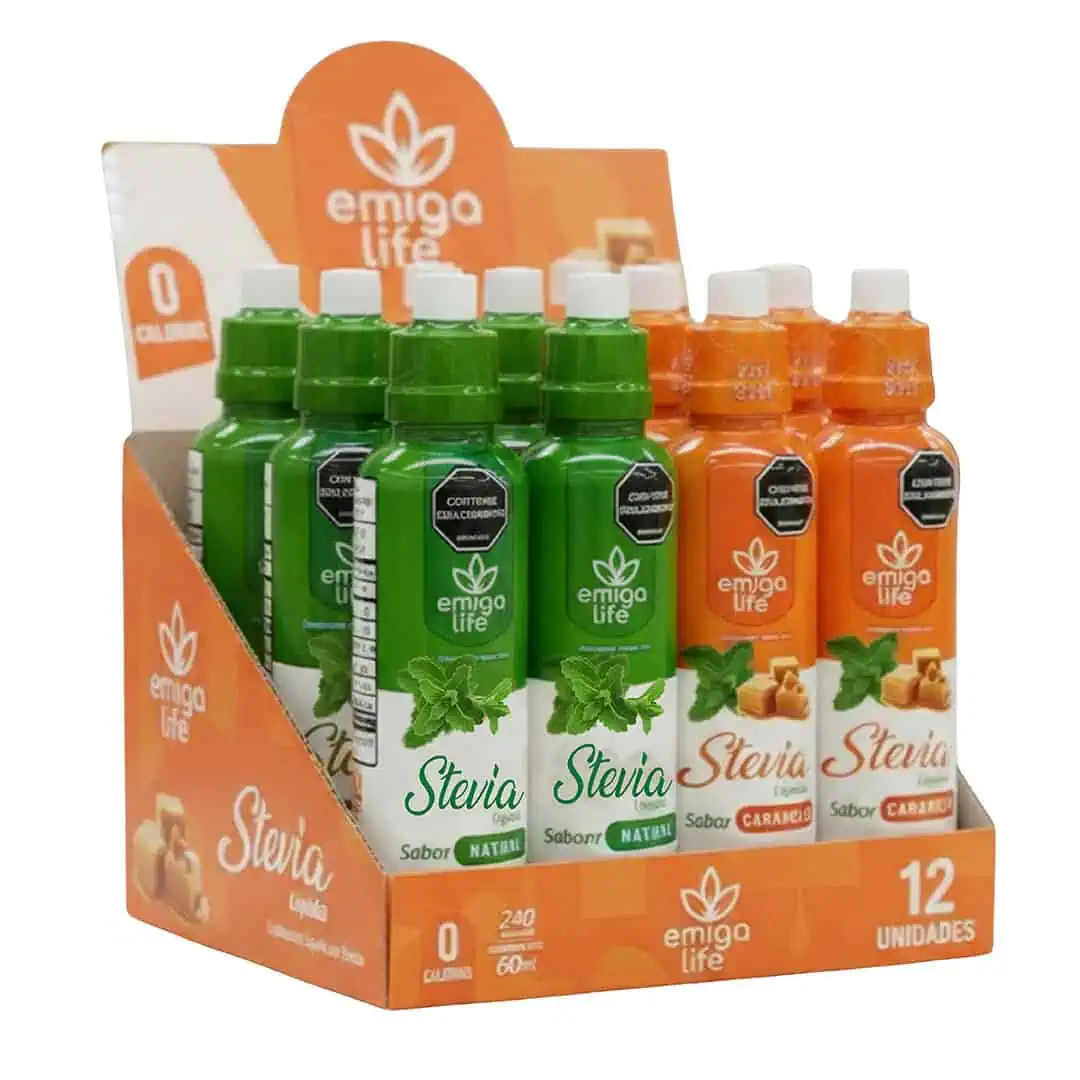 stevia liquida natural y caramelo 60 mayoristas