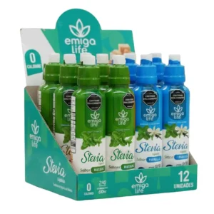 Stevia Líquida Sabor Natural y Vainilla Caja X 12 Und X 60 ml Emigalife