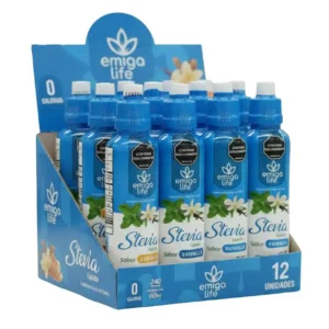 Stevia Líquida Sabor Natural a Vainilla Caja X 12 Und X 60 ml Emigalife