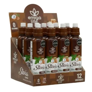 Stevia Líquida Sabor Natural a Coco Caja X 12 Und X 60 ml Emigalife